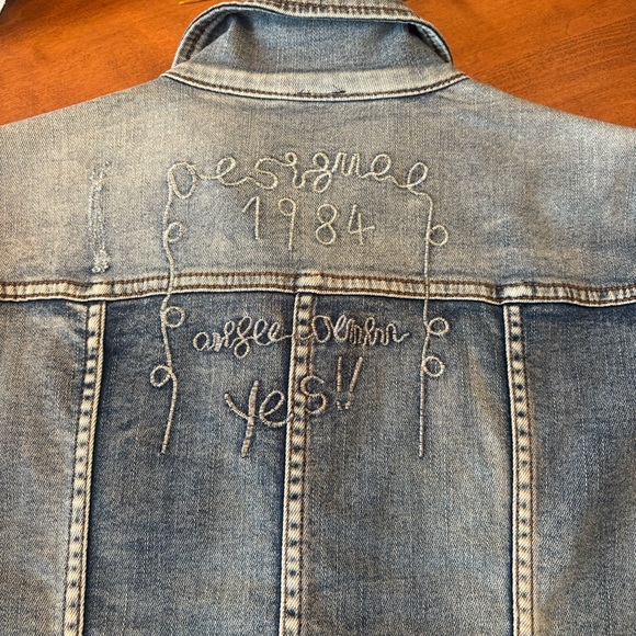 Desigual Denim Jacket with Vibrant Embroidery - Picture 8 of 14